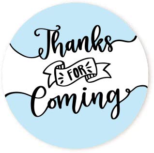 Thank You Stickers | Thanks for Coming Stickers | 1.6" - 48 Round Thank You Labels | Wedding Thank You Stickers | Baby Shower Thank You for Coming Stickers | Thanks for Celebrating with us
