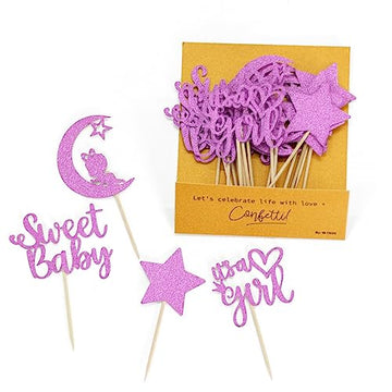 Baby Shower Girl Cupcake Toppers