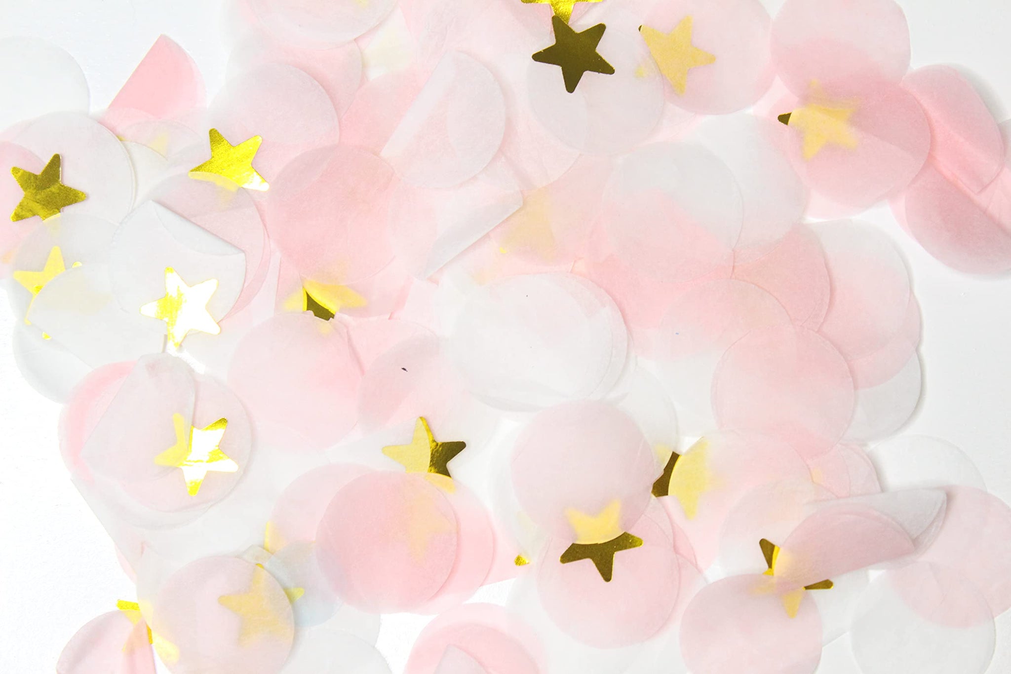 Pink and White Confetti