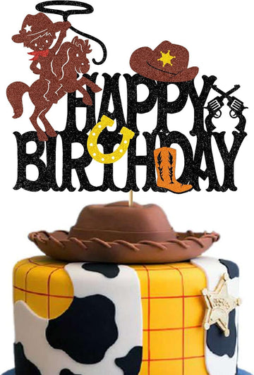 Playful Kids' Cowboy Cake Topper