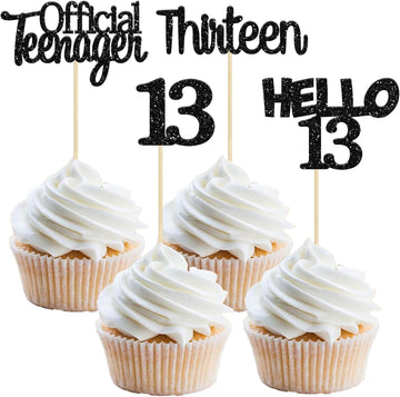 13th Birthday Teenager Cupcake Toppers