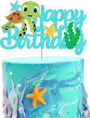 Under the sea Turtle Cake Topper