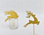 Reindeer Cupcake Toppers Deer Cake Decorations Supplies for Kids Christmas Woodland Birthday Party Decor Favors Supplies