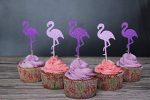 Cupcake Topper Flamingo Theme Cupcake Picks for Hawaii Birthday Wedding Beach Party Decoration