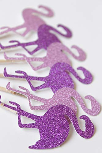 Cupcake Topper Flamingo Theme Cupcake Picks for Hawaii Birthday Wedding Beach Party Decoration