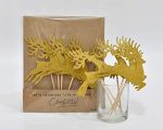 Reindeer Cupcake Toppers Deer Cake Decorations Supplies for Kids Christmas Woodland Birthday Party Decor Favors Supplies