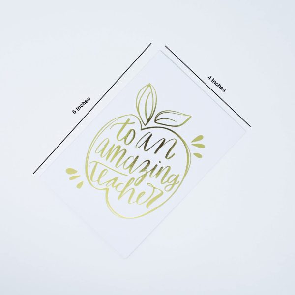 Cute Teachers Day Card | Pack of 12, Thank You Card for Teacher, Appreciation Card for School Teacher Mom, Thank You to an amazing teacher