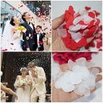 Valentine's Day Heart Shape Tissue Confetti 1000 Pcs / 10-15 grm Paper Table Confetti for Valentine's Day, Wedding Party, Baby Shower and Balloon Decorations, 1 inch (Rose Red, Peach)