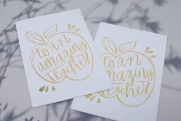 Cute Teachers Day Card | Pack of 12, Thank You Card for Teacher, Appreciation Card for School Teacher Mom, Thank You to an amazing teacher