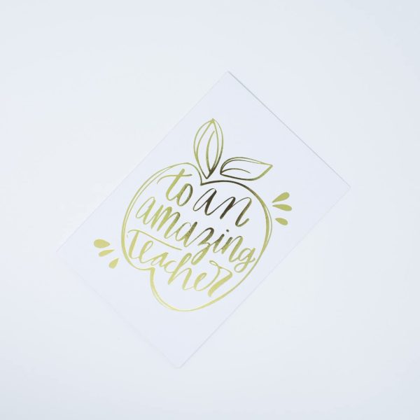 Cute Teachers Day Card | Pack of 12, Thank You Card for Teacher, Appreciation Card for School Teacher Mom, Thank You to an amazing teacher