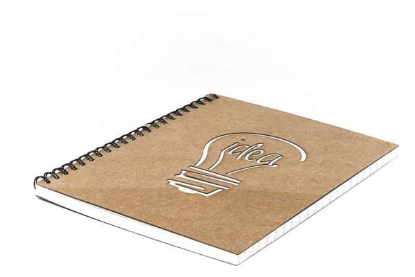 A5 Idea Kraft Spiral Binding Dairy Notebook for Home and Office use - Premium Stationery, Natural Shade Paper Journal Diary
