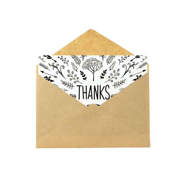 Thank You Cards - Thank You Notes - Blank Note Cards with Craft Paper Envelopes - Perfect for Business, Wedding, Graduation, Bridal and Baby Shower - 4x6 inches (Pack of 12)