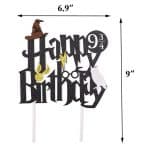 Magical Wizard Inspired Cake Topper, Harry P Theme Custom Name Cake Topper, Magical Wizard Inspired Happy Birthday Party Decoration, Gryffindor Cake Topper