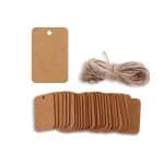 Rectangular Wooden Laser Cut Tags 2.5mm (5 x 3.5 cm, 50 Pieces)