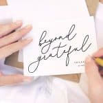 Beyond Grateful Thank You Cards with Envelopes, 4x6 Folded, Tented, Perfect for: Wedding, Bridal Shower, Baby Shower, Birthday, or just to say Thanks!