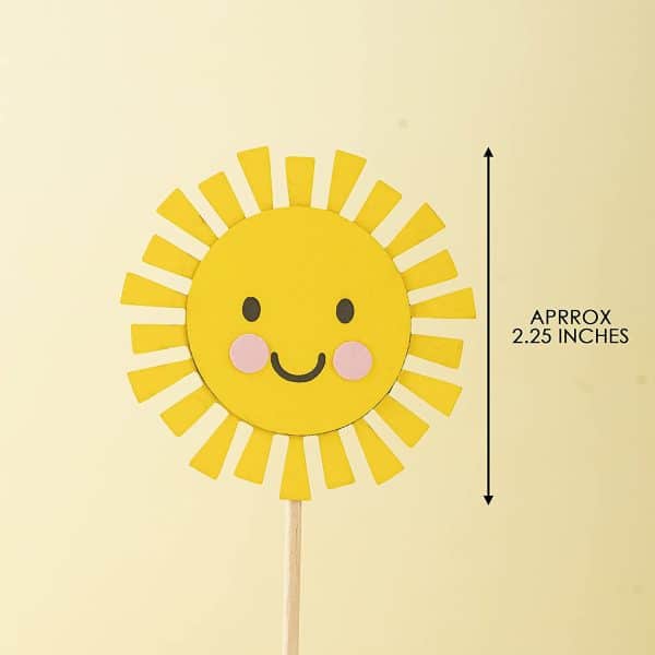 You Are My Sunshine Cupcake Toppers, You Are My Sunshine Theme, Sunshine Birthday Decor, First Birthday, Cupcake Toppers, Sun Theme