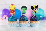 Cartoon Superhero Cupcake Topper for Kids Birthday Party Cake Decoration Supplies Super Heroes Cupcake Toppers Cupcake Toppers/Super Heroes Party Supplies/Superheroes Inspired