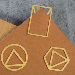 Cute Gold Geometrical Metal Bookmarks for Book Marker Holder Vintage Gold Bookmarks Office Supply Material School (Pack of 3)