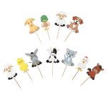 Multi Layer Farm Animal Cupcake Topper Party Decorations for Kids Birthday Baby Shower Barnyard Cartoon Cupcake Topper Picks Party Supplies (Cupcake Topper)