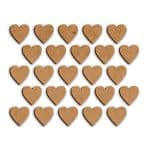 Heart Wooden Laser Cut for Decoration in 2.5mm MDF (5 x 5 cm)- Brown