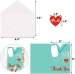 Healthcare Workers Thank You Card, Medical Appreciation Card for Nurses, Doctors EMTs Essential Workers Gift Card Set with Envelopes