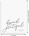 Beyond Grateful Thank You Cards with Envelopes, 4x6 Folded, Tented, Perfect for: Wedding, Bridal Shower, Baby Shower, Birthday, or just to say Thanks!