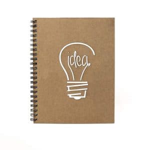 A5 Idea Kraft Spiral Binding Dairy Notebook for Home and Office use - Premium Stationery, Natural Shade Paper Journal Diary