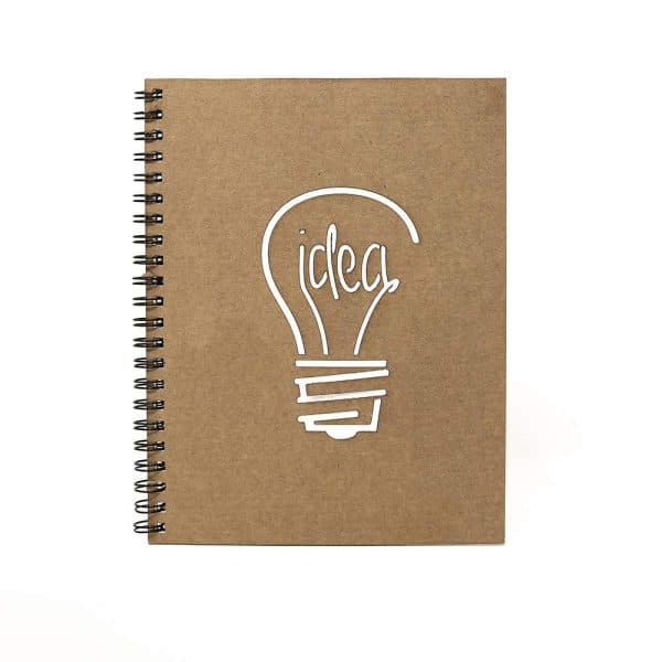 A5 Idea Kraft Spiral Binding Dairy Notebook for Home and Office use - Premium Stationery, Natural Shade Paper Journal Diary