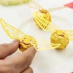 Golden Wings Chocolate Decor Wizard Party Chocolate Decoration Hollowed Wings Wafer Cupcake Toppers with Glue Point for Them Party Decor Supplies