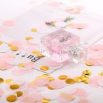 Premium 1-inch Round Tissue Paper Party Table Confetti - 10/15 Grams (Pink, White, Gold Mylar Flakes)