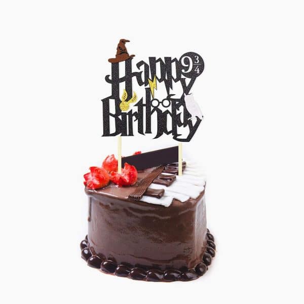 Magical Wizard Inspired Cake Topper, Harry P Theme Custom Name Cake Topper, Magical Wizard Inspired Happy Birthday Party Decoration, Gryffindor Cake Topper