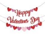 Glitter Red Pink Happy Valentine's Day Banner
