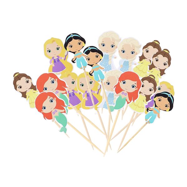 Princess Cupcake Toppers Birthday Cake Decorations Party Supplies Decor