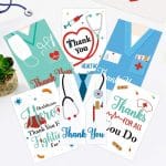 Healthcare Workers Thank You Card, Medical Appreciation Card for Nurses, Doctors EMTs Essential Workers Gift Card Set with Envelopes