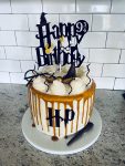 Magical Wizard Inspired Cake Topper, Harry P Theme Custom Name Cake Topper, Magical Wizard Inspired Happy Birthday Party Decoration, Gryffindor Cake Topper