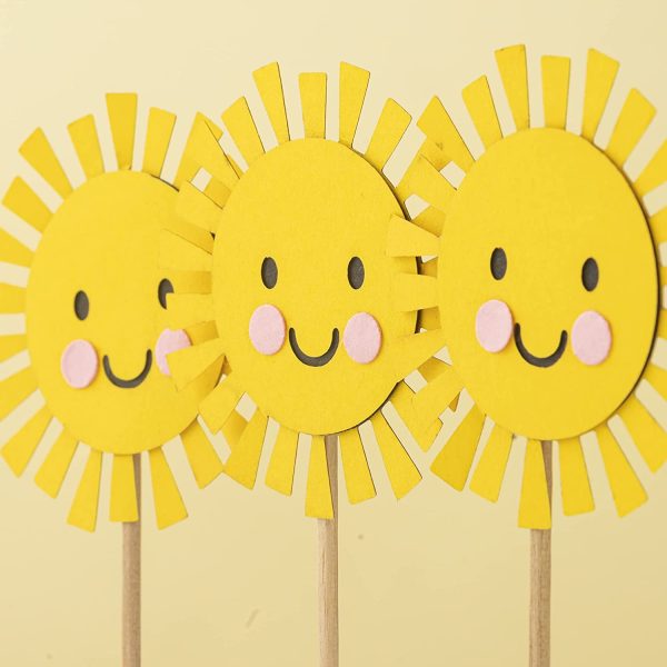 You Are My Sunshine Cupcake Toppers, You Are My Sunshine Theme, Sunshine Birthday Decor, First Birthday, Cupcake Toppers, Sun Theme