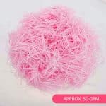 Basket Grass Craft Shredded Tissue Raffia Gift Filler Paper Shreds for DIY Gift Packaging Easter Basket Filling Egg Stuffer Party Supplies Accessories Decoration (BabyPink) 50g