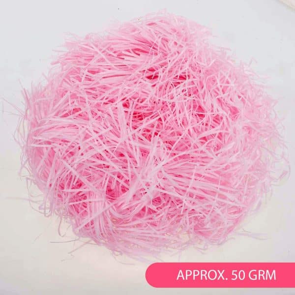 Basket Grass Craft Shredded Tissue Raffia Gift Filler Paper Shreds for DIY Gift Packaging Easter Basket Filling Egg Stuffer Party Supplies Accessories Decoration (BabyPink) 50g