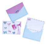 Small Greeting Note Cards w/ Envelopes & Stickers (Pack of 10), Fancy Bows, For Mothers Day, Valentines Day, All Occasions - 3" x 4.2" Note Cards