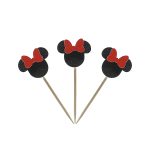 Minnie Mouse Inspired Cupcake Toppers Baby Shower Girl Birthday Party Supply