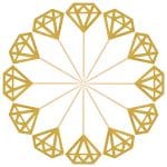 Gold Glitter Diamond Ring Donut Toppers Cupcake Picks for Bridal Shower Engagement Party Decorations