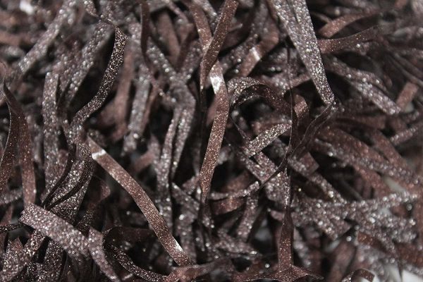 Paper Shred Glitter DIY Colourful Multifunctional Gift Wrapping Filler, for Gift Packaging Party Supplies Accessories Decoration (Glitter Brown) 50g