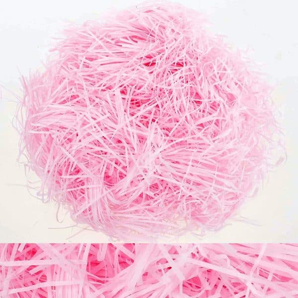 Basket Grass Craft Shredded Tissue Raffia Gift Filler Paper Shreds for DIY Gift Packaging Easter Basket Filling Egg Stuffer Party Supplies Accessories Decoration (BabyPink) 50g