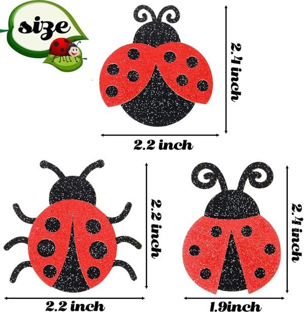 Ladybug Cake Topper Cupcake Toppers for Girls Birthday Party Ladybug Cake Decorations for Little Ladybug Theme Party Baby Shower Supplies