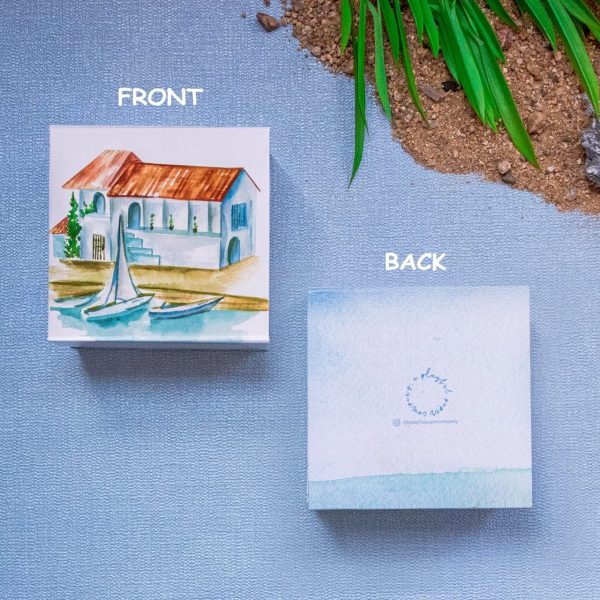 Luxury Gift Box 5x5x2.5 Inches Storage Box Magnetic Closure for Luxury Packaging Box for Mother's Day, Birthdays, Bridal Gifts,Weddings (Nautical)