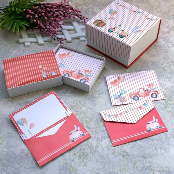 Luxury Gift Box 5x5x2.5 Inches Storage Box Magnetic Closure for Luxury Packaging Box for Mother's Day, Birthdays, Bridal Gifts,Weddings (Vintage Car)