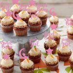 Baby Shower Girl Cupcake Toppers with Moon Glitter Star Sweet Baby Girl Cupcake Picks Baby Shower Kids Girl Birthday Party Cake Decorations Supplies Pink (Sweet Baby Girl)