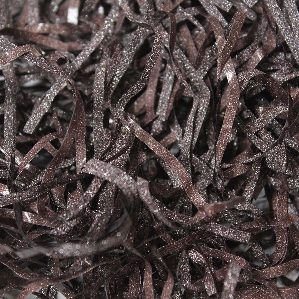 Paper Shred Glitter DIY Colourful Multifunctional Gift Wrapping Filler, for Gift Packaging Party Supplies Accessories Decoration (Glitter Brown) 50g