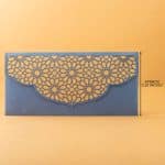 Eid Mubarak Ramadan Money Envelopes for Gifting - Happy Eid Laser Cut Envelopes (Blue)