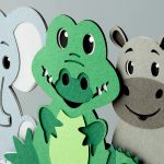Multi Layer Zoo Animal Theme Dessert Muffin Cake Cupcake Toppers Picks Cake Decoration for Jungle Safari Themed Party, Baby Shower or Birthday Party Decoration, etc